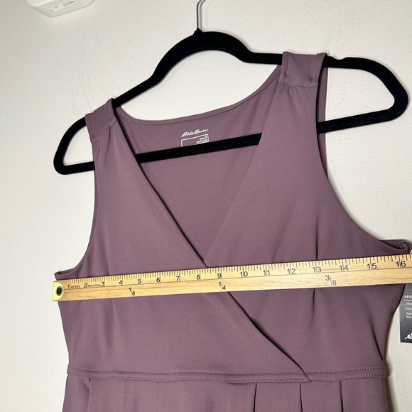 NWT Eddie Bauer Women's Aster Crossover Dress Solid Dusty Violet Pockets Size S - Picture 10 of 12
